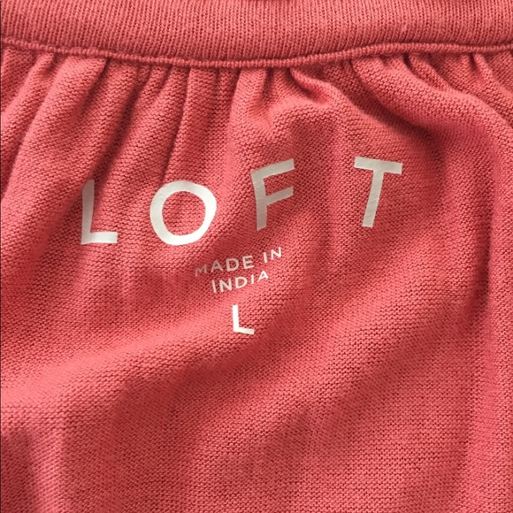 Loft deep peach sleeveless tie front top - Picture 5 of 7